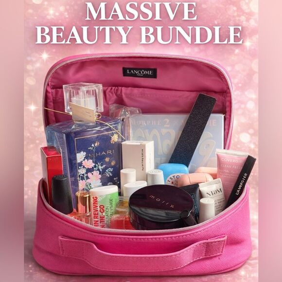 Massive Beauty Bundle 20+ ItemsMorphe Laura Mercier OPI Covergirl Tahari+ Bag